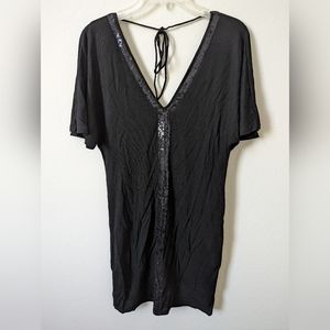 Armani Exchange Backless Black Dress